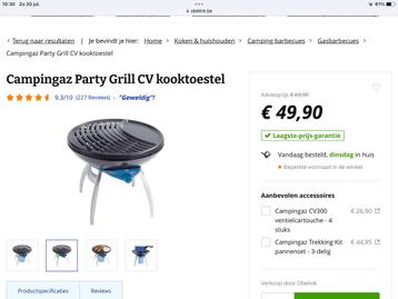 Camping gaz BBQ partygrill beschikbaar voor biedingen