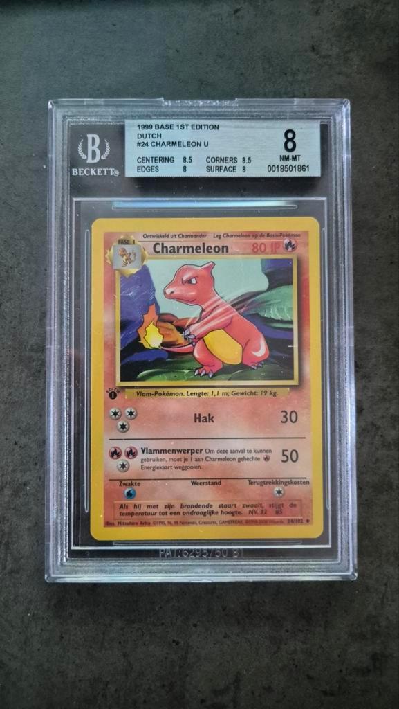 Ensemble de base Charmeleon 1re édition NL BGS 8, Hobby & Loisirs créatifs, Jeux de cartes à collectionner | Pokémon, Enlèvement ou Envoi