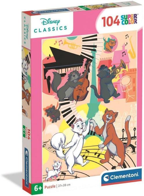 Aristocats Puzzel Marie Cat - 104 stukjes - Clementoni, Kinderen en Baby's, Speelgoed | Kinderpuzzels, Nieuw, 6 jaar of ouder