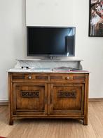 Houten dressoir met marmeren blad, Huis en Inrichting, Ophalen, 100 tot 150 cm, 75 cm of meer, Zo goed als nieuw