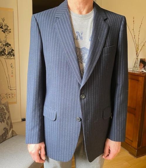 Très beau blazer pur laine homme, bleu marine, taille, Kleding | Heren, Kostuums en vesten, Zo goed als nieuw, Maat 48/50 (M)