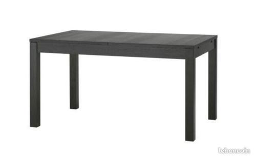 Table ikea noir bjursta extensible, Huis en Inrichting, Tafels | Eettafels, Gebruikt, 50 tot 100 cm, 200 cm of meer, Vier personen