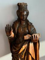 Antiek 18 eeuws beeld / Sint-Anna (eik), Antiek en Kunst, Antiek | Religieuze voorwerpen, Ophalen of Verzenden