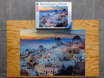 Puzzle 1000 pièces Ravensburger - Soirée à Santorin