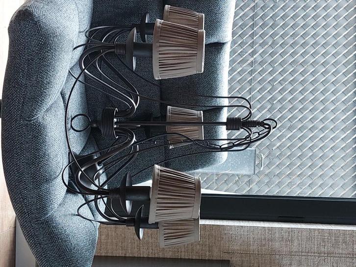 Zeer mooie luchter, Huis en Inrichting, Lampen | Hanglampen, Zo goed als nieuw, 50 tot 75 cm, Metaal, Stof, Ophalen