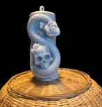 Handgemaakte doodshoofd kaars, Huis en Inrichting, Overige materialen, Bruin, Nieuw, Ophalen of Verzenden