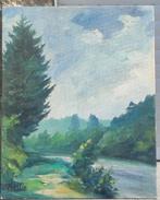 huile sur panneau signe monique massin, Antiquités & Art, Enlèvement ou Envoi