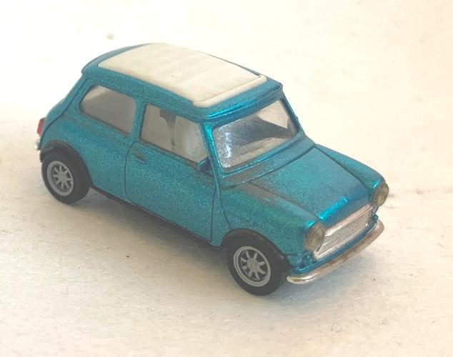 Mini Cooper groen met softtop wit Herpa., Hobby en Vrije tijd, Modelauto's | 1:87, Gebruikt, Auto, Herpa, Ophalen of Verzenden