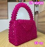 Neonroze tas met parels, Handtassen en Accessoires, Tassen | Damestassen, Ophalen of Verzenden, Nieuw, Roze