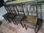 houten stoelen, Ophalen, Gebruikt, Bruin, Vier