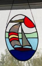 Glasraam, Tiffany raamhanger, zeilbootje, Ophalen