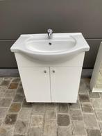 Meuble lavabo blanc brillant complet peu servi (valeur 125€), Ophalen, 50 tot 100 cm, Zo goed als nieuw, Minder dan 100 cm
