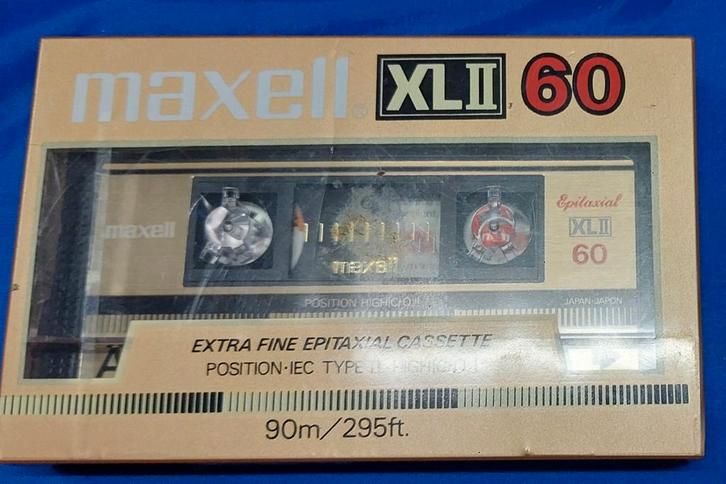 Maxell XLII60 Extra Fine Epitaxial Cassette TypeII High CrO2, Cd's en Dvd's, Cassettebandjes, Nieuw in verpakking, Origineel, 1 bandje