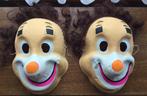 2 maskers van clowns, Kinderen en Baby's, Carnavalskleding en Verkleedspullen, Ophalen of Verzenden