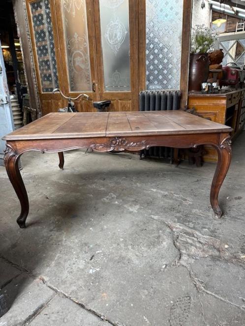 antieke tafel eettafel vierkante eikenhouten franse oude, Antiek en Kunst, Antiek | Meubels | Tafels, Ophalen