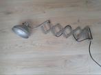 Vintage grijze schaarlamp, Enlèvement ou Envoi, Utilisé, Métal, Industrieel design