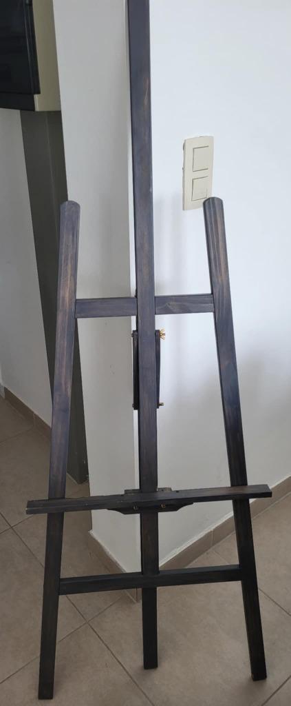 Chevalet en bois avec son tableau noir et argenté, Huis en Inrichting, Woonaccessoires | Tekstborden en Spreuken, Gebruikt, Ophalen