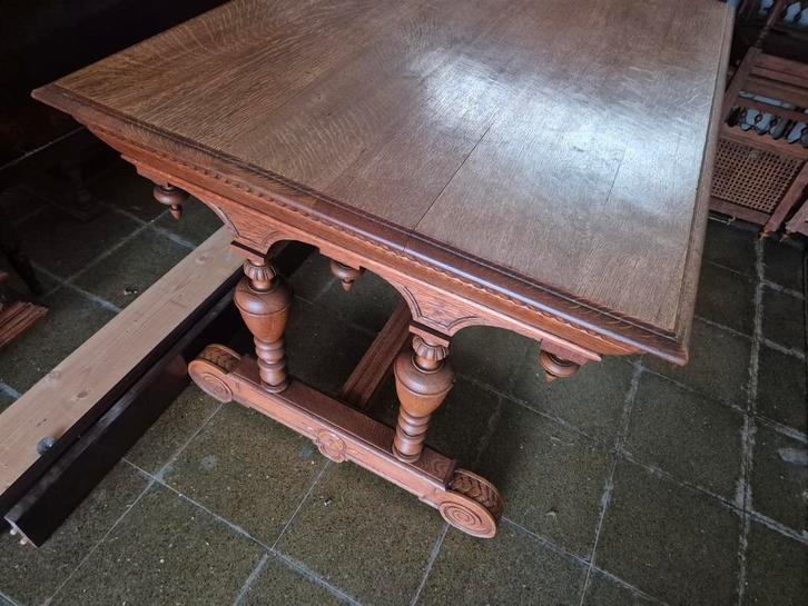 Leuk tafeltje van 140 of 120 op 90 denk ik. Mechels ?, Huis en Inrichting, Tafels | Eettafels, Zo goed als nieuw, 50 tot 100 cm