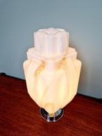 Art Deco tafellamp, type wolkenkrabber, opaline, 1930, Ophalen of Verzenden