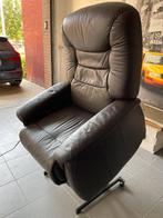 Elektrische lederen relax zetel merk HUKLA, Huis en Inrichting, Ophalen, Zo goed als nieuw, Leer