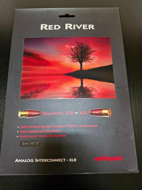 AudioQuest Red River XLR 3 meter, Audio, Tv en Foto, Audiokabels en Televisiekabels, Zo goed als nieuw, Interlink-kabel, Ophalen of Verzenden