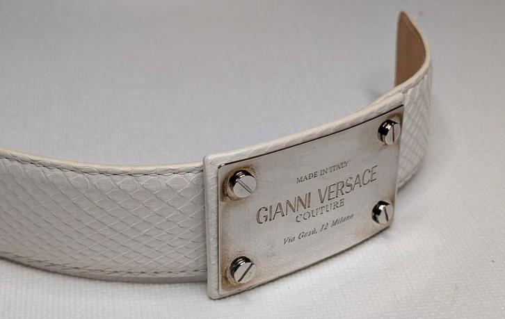Gianni Versace Couture leren riem met python, Kleding | Heren, Riemen en Ceintuurs, Gedragen, Riem of Ceintuur, Ophalen of Verzenden
