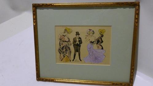 Mooie handingekleurde ets van René Préjelan., Antiek en Kunst, Kunst | Etsen en Gravures, Ophalen of Verzenden