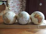 Setje van 3 globes (wereldbollen), Maison & Meubles, Accessoires pour la Maison | Globes, Comme neuf, Enlèvement ou Envoi