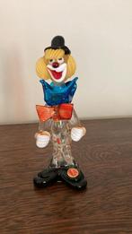 Glazen blaaswerk clown origineel etiket, Ophalen, Gebruikt
