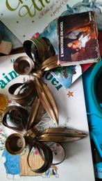 Paar kandelaars in de vorm van een GOUDEN strik, Antiek en Kunst, Ophalen of Verzenden