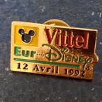 Pin vintage 1992 opening Euro Disney Parijs Vittel, Verzamelen, Ophalen of Verzenden, Zo goed als nieuw, Overige onderwerpen, Speldje of Pin