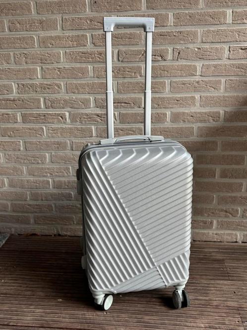 Koffer - handbagage - trolley - 55 x 35 x 23cm - lichtgrijs, Motoren, Accessoires | Koffers en Tassen, Zo goed als nieuw, Ophalen