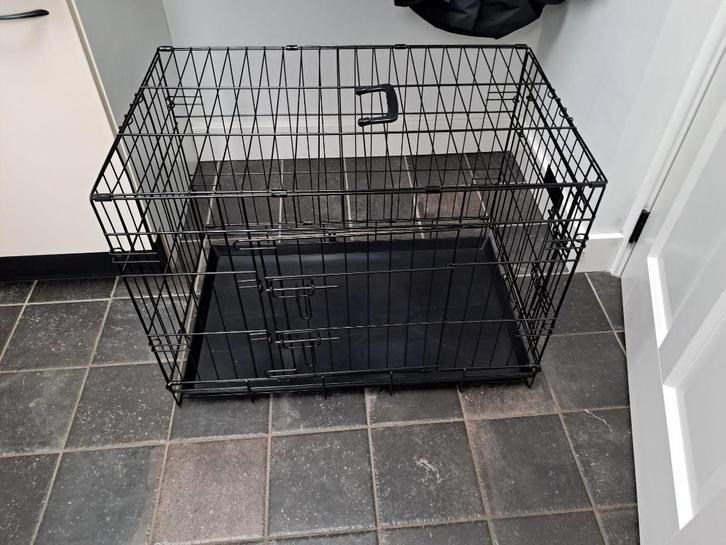 ZGAN Flamingo hondenbench zwart / Afm. br.77 x H.56 x d.49cm, Dieren en Toebehoren, Hondenbenches, Nieuw, Ophalen