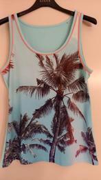 Turquoise topje met palmbomen Esprit maat S, Ophalen, Overige kleuren, Zo goed als nieuw, Esprit