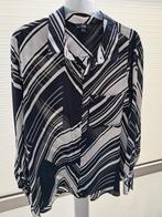 Dames Blouse Satijn zwart/wit mt 48 (NL+31), Ophalen, Overige kleuren, Maat 46/48 (XL) of groter, Zo goed als nieuw