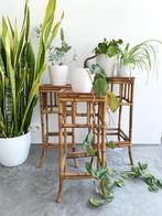 Vintage “BAMBOE” plantenstandaard - JAREN 70 – 3 st, Ophalen