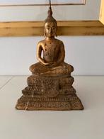 Antiek beeld boeddha, Enlèvement ou Envoi, Bronze