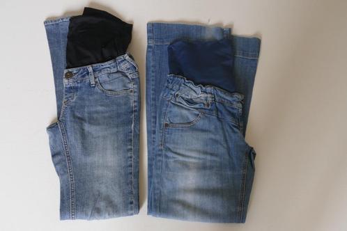2 zwangerschapsbroeken : maat 28: Queen Mum..., Kleding | Dames, Zwangerschapskleding, Gedragen, Broek of Spijkerbroek, Maat 38/40 (M)