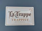 Metalen bord La  Trappe in relief., Verzamelen, Ophalen of Verzenden, Zo goed als nieuw, La Trappe