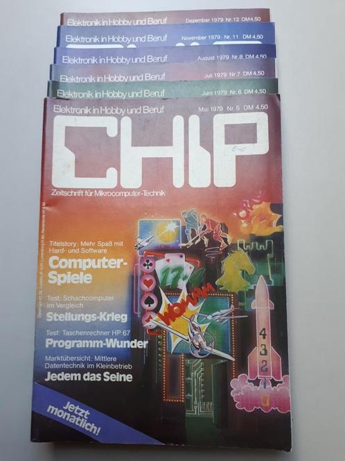 CHIP – Zeitschrift für Microcomputer-Technik - jg 1979-1981, Livres, Journaux & Revues, Utilisé, Science et Nature, Enlèvement ou Envoi