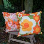Retro Vintage midcentury stijl kussenhoezen 45 x 45 cm, Huis en Inrichting, Verzenden, Nieuw, Overige kleuren, Vierkant