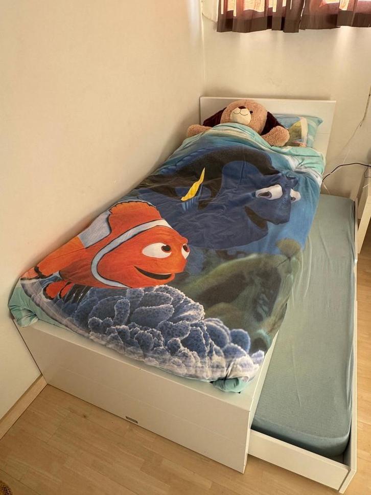 Bopita Bed kinderbed met bedlade, Huis en Inrichting, Slaapkamer | Bedden, Gebruikt, Eenpersoons, 100 cm, 210 cm, Hout, Wit, Ophalen