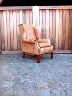 Prachtige rundslederen fauteuil, Ophalen of Verzenden, Hout