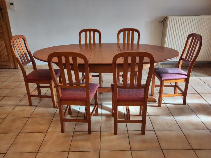 Volledige eetkamer, Huis en Inrichting, Complete eetkamers, Gebruikt, 6 tot 8 stoelen, Ophalen