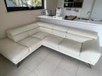 Witte leren zetel, Huis en Inrichting, Ophalen, Zo goed als nieuw