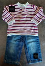 Tom Tailor jeans broek en C&A truitje maat 74 cm, Meisje, Ophalen of Verzenden, Zo goed als nieuw, Setje
