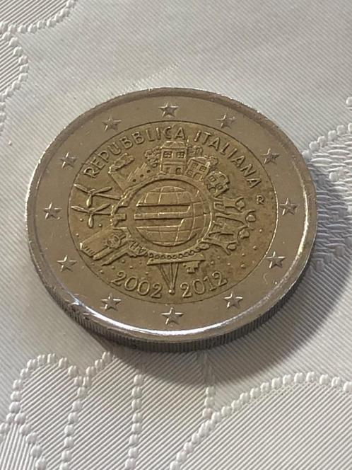 Gebruikte herdenkingsmunt van 2 euro 2012 Eurozone Italië., Postzegels en Munten, Munten | Europa | Euromunten, Losse munt, 2 euro