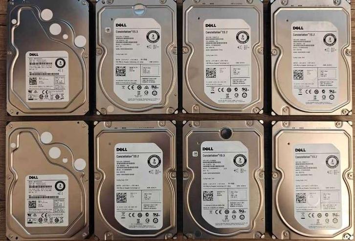 DELL SAS harde schijven voor ondernemingen van 3 TB, Computers en Software, Harde schijven, Zo goed als nieuw, Server, Intern