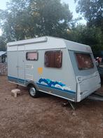 Caravan 750kg, Caravans en Kamperen, Caravans, Particulier, Luifel, Vast bed