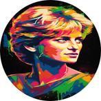Cercle mural Princess Diana 60x60 métal + Système d'accroche, 100 à 125 cm, Envoi, Création originale, 50 à 75 cm